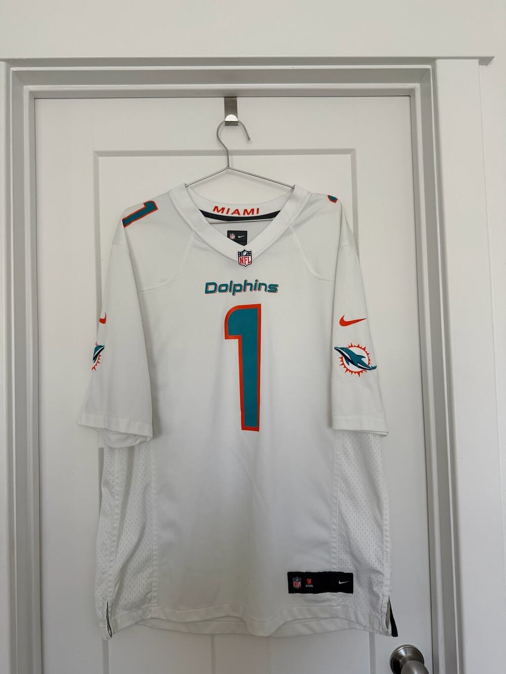 Nike Tua Tagovailoa #1 Miami Dolphins White NFL Game Jersey XL